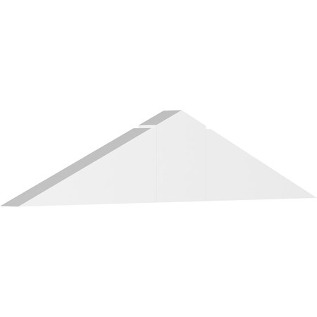 Ekena Millwork Portland Architectural Grade PVC Gable Bracket, 36"W x 7 1/2"H x 2"D x 6"F, 5/12 Pitch GBP036X08X0206POR00